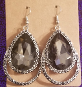 Dripping Hematite Earrings