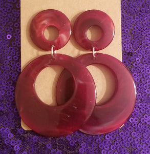 Cranberry Cream Earrings