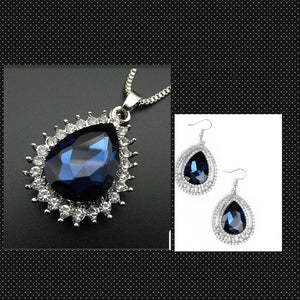 Royal Blue  Pendant Set